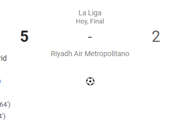 Atlético de Madrid Golea al Real Madrid