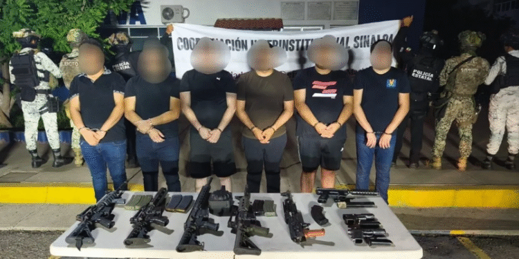 Seis detenidos con armas de alto calibre en Culiacán