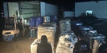 Decomisan en Durango más de 13 toneladas y 13,400 litros de precursores químicos