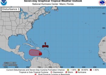 Vigilancia en el caribe por zona de baja presión con 90% de probabilidad para desarrollo ciclónico