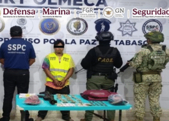 Detienen a ‘El Topo’ y siete personas más en Tabasco por venta de droga y armas