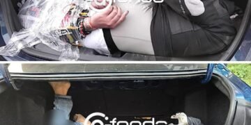 Maniatados y emplayados dentro de una cajuela en Ecatepec