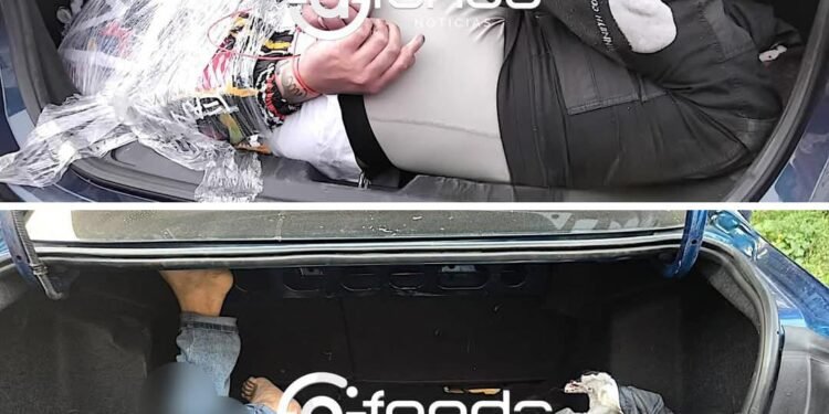 Maniatados y emplayados dentro de una cajuela en Ecatepec