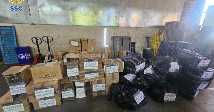 SSC decomisa Cigarrillos ilegales con un valor estimado de más de un millón setecientos mil pesos