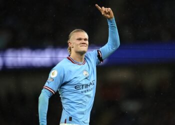 Haaland, delantero del Machester City, supera récord de goles de Cristiano Ronaldo en la Liga Premier