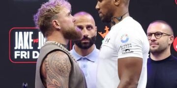 Anthony Joshua llega a la pelea contra Jake Paul con enorme ventaja de peso
