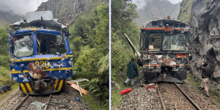 Fuerte choque de trenes deja a 15 turistas heridos, iban rumbo a Machu Picchu