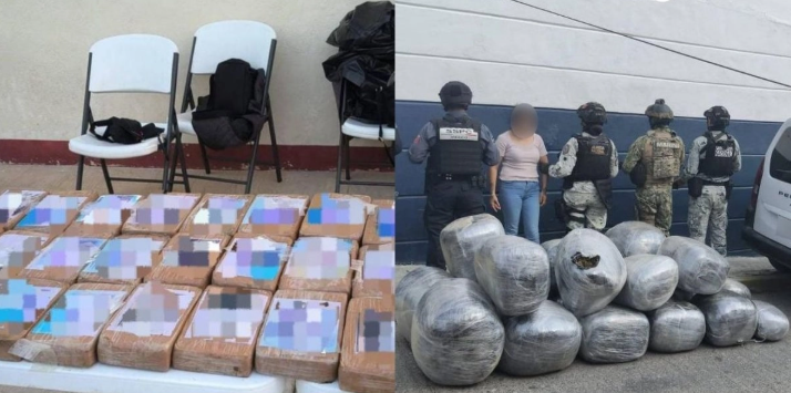 Marina aseguró 30 kilos de cocaína y 192 de mariguana en Acapulco