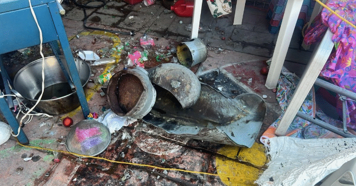 Reportan 15 personas quemadas tras explosión de gas en bazar navideño de Edomex