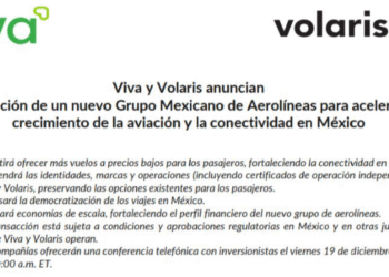 Volaris y Viva Aerobus se fusionan para crear grupo de vuelos de bajo costo