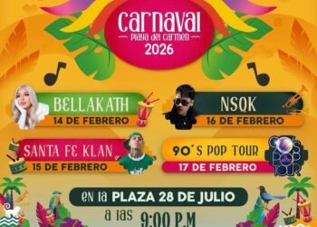 Cartelera oficial del Carnaval Playa del Carmen 2026