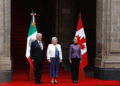 Sheinbaum recibe a gobernadora general de Canadá en ceremonia oficial