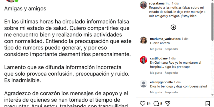 Rafael Marín Director Nacional de aduanas de México desmiente rumores de estado de salud critico