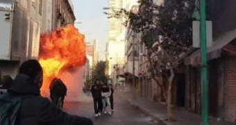 Atienden incendio en subestación eléctrica en la colonia Centro tras sismo