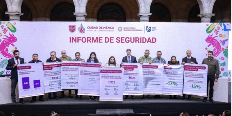 Clara Brugada destaca baja en delitos de alto impacto durante 2025