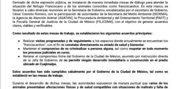 Instalan mesas de diálogo por situación del Refugio Franciscano