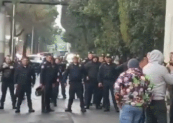 Riña Entre Policías y Repartidores sobre Viaducto Tlalpan en CDMX