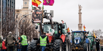 Agricultores españoles protestan en Madrid contra el acuerdo UE-Mercosur
