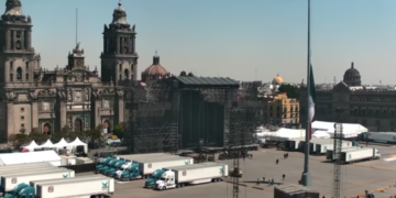 Así luce el Zócalo de CDMX a un día del concierto gratuito de Shakira