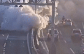 Explota camión que transportaba gas en autopista de Chile