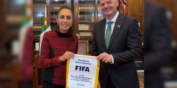 Sheinbaum e Infantino afinan detalles de cara a la inauguración del Mundial 2026