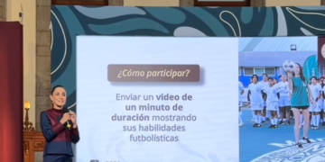 Sheinbaum anuncia que su boleto a la inauguración del Mundial 2026 será para la joven que mejor “domine” el balón