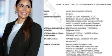 Detienen a Karina Barrón, secretaria de Desarrollo Humano de Monterrey, por presunta falsedad en declaraciones