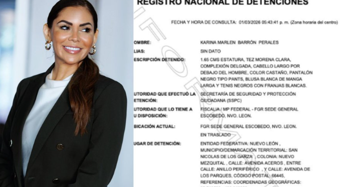 Detienen a Karina Barrón, secretaria de Desarrollo Humano de Monterrey, por presunta falsedad en declaraciones