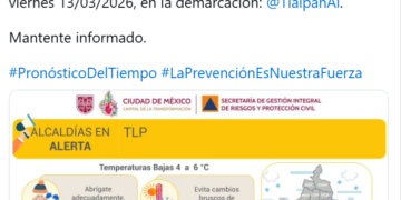 Pronóstico del clima para el viernes 13 en CDMX y Edomex: Frente frío 40 traerá lluvias y chubascos