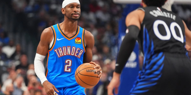 Gilgeous-Alexander anota 30 puntos y el Thunder vence 100-87 a los Mavericks