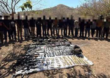 Reportan aseguramiento de armas y 20 detenidos durante operativo en Nayarit