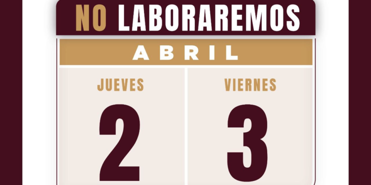 ANUNCIA AYUNTAMIENTO CIERRE DE CAJAS Y MÓDULOS ESTE JUEVES 02 Y VIERNES 03 DE ABRIL