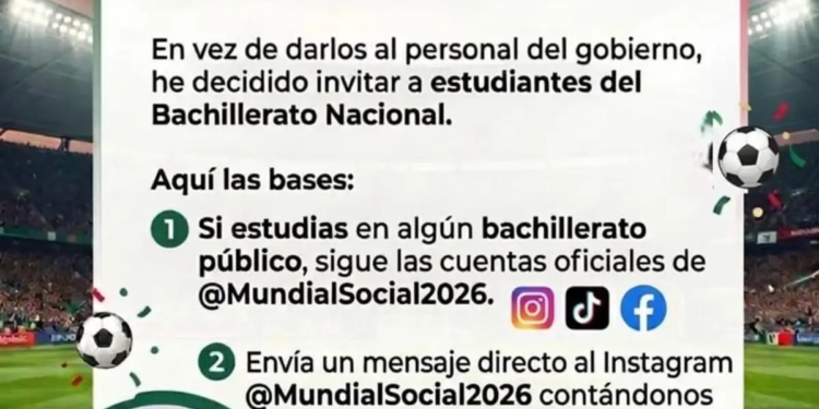 Sheinbaum regala 25 boletos a alumnos de prepas públicas para el México-Portugal de este sábado