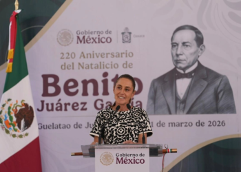 Sheinbaum reivindica vigencia de pensamiento de Benito Juárez: “vive en la Cuarta Transformación”