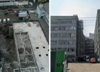 Así se veía antes el edificio que se desplomó en San Antonio Abad