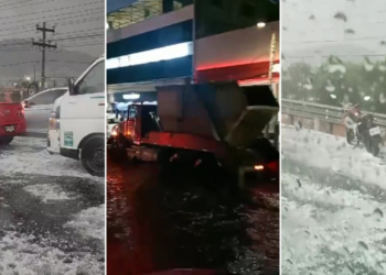 Intensa granizada deja hasta un metro de hielo y provoca derrumbes en Ecatepec