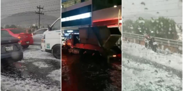 Intensa granizada deja hasta un metro de hielo y provoca derrumbes en Ecatepec
