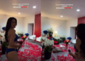 Romántica sorpresa: Peso Pluma inunda de flores el camerino de Kenia Os