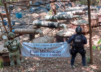 Fuerzas de seguridad desmantelan laboratorio clandestino en Arteaga, Michoacán