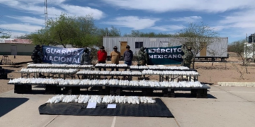 Fuerzas federales decomisan casi media tonelada de metanfetamina en Sonora