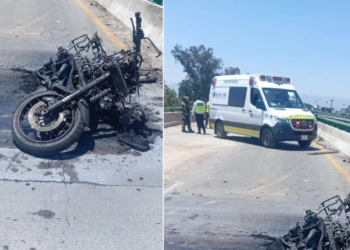 Se Calcina Motocicleta Tras Chocar Contra Vehículo de Auxilio Vial en la GAM