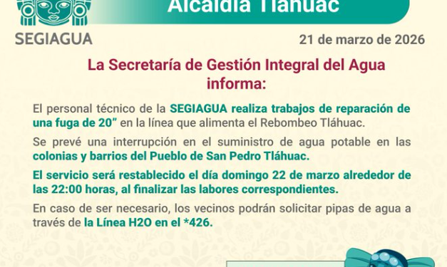 Prevén corte de agua durante un día en CDMX: esta será la zona afectada