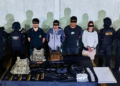 Detienen a 4 personas con armas y drogas en Santa Catarina, NL