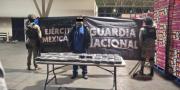 Aseguran 44 kilos de cocaína al interior de tractocamión en Querobabi, Sonora