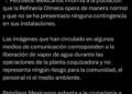 PEMEX desmiente rumores de fuga de gas en refinería dos bocas como reportan algunos medios de comunicación