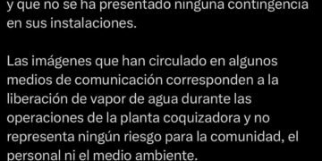 PEMEX desmiente rumores de fuga de gas en refinería dos bocas como reportan algunos medios de comunicación