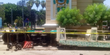 ‘Trenecito’ del parque Centenario vuelca en Mérida; hay tres lesionados