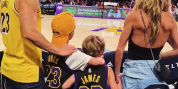 Anahí ya está de vacaciones: lleva a sus hijos a ver a los Lakers en Los Ángeles