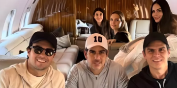 Ximena Navarrete y Juan Carlos Valladares, el gran apoyo de ‘Checo’ Pérez en su regreso a la Fórmula 1