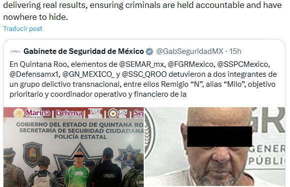 Embajador de EU, Ronald Johnson destaca cooperación tras detenciones en Quintana Roo